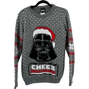 Numskull Star Wars Darth Vader Ugly Christmas Sweater Mens Size S Holiday